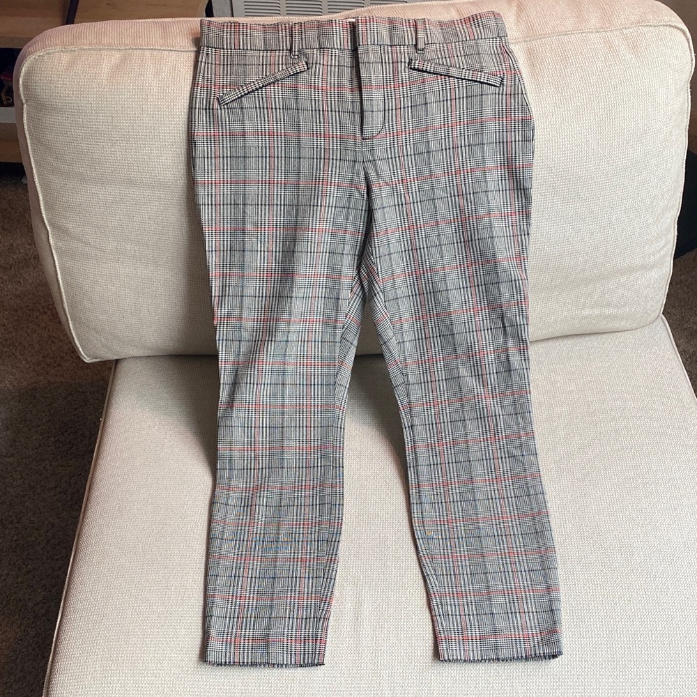 GAP Black and Red Checkered Pants